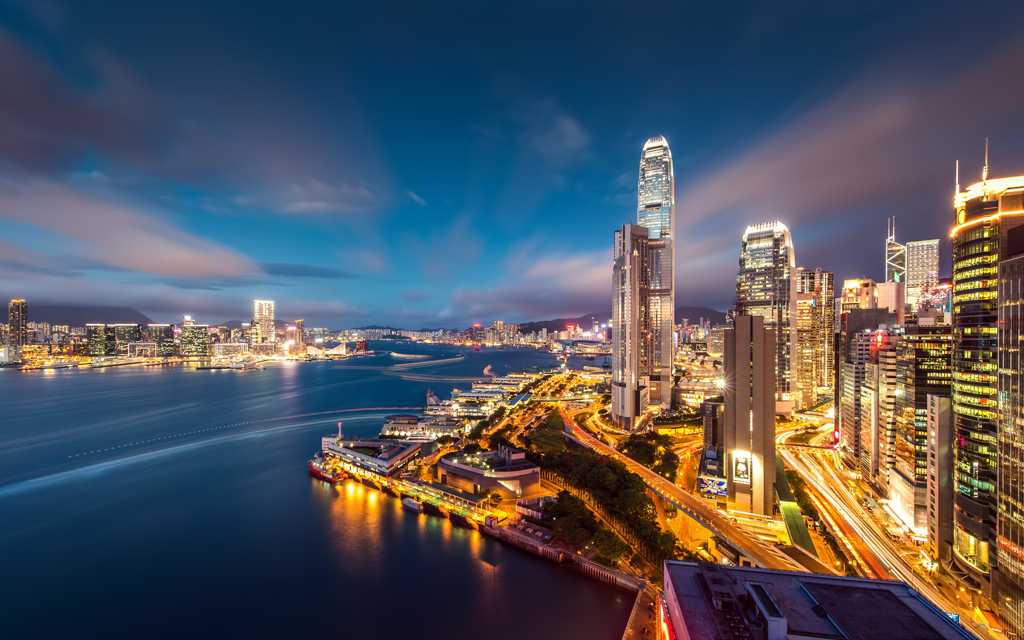 浪漫的香港夜景图片