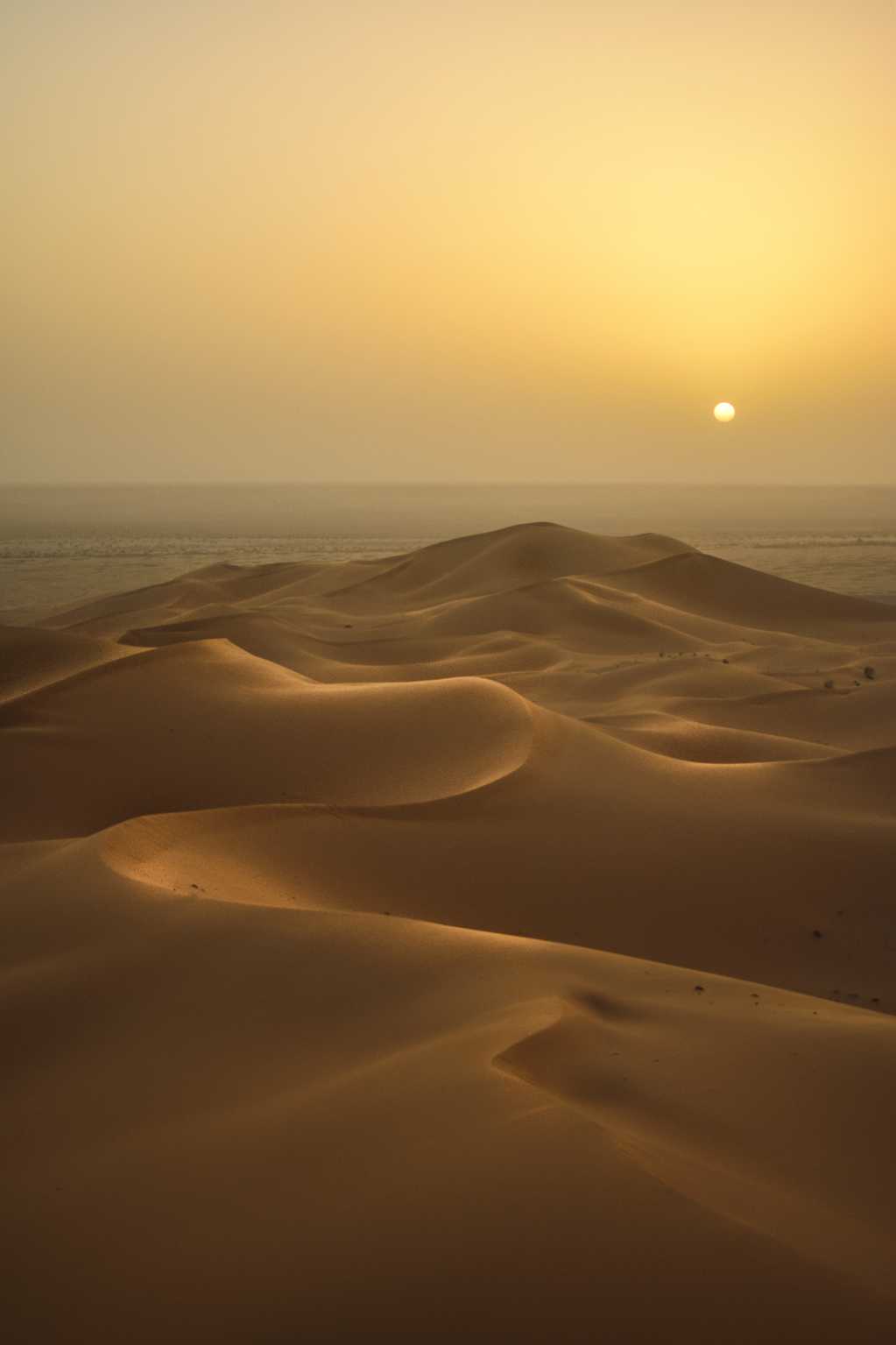 大漠落日景观图片