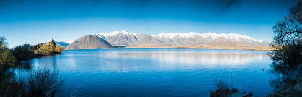 新西兰白鹭湖风光图片
