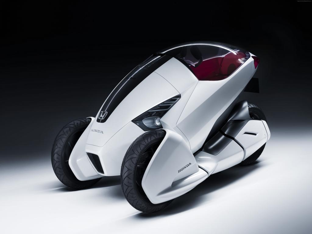 本田3R  -  C,概念,本田,三轮,电动车,车辆,自行车,前（水平）