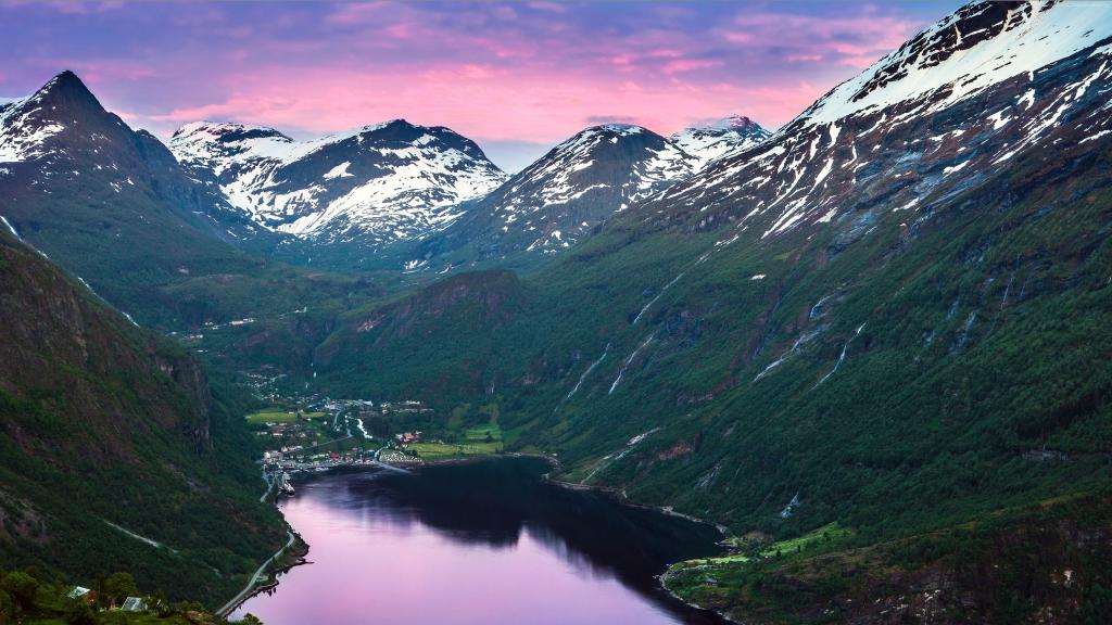 挪威,5k,4k壁纸,峡湾,山,河,天空（水平）