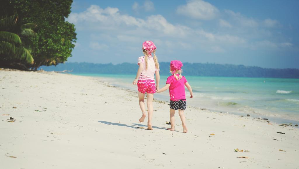 可爱的孩子,海滩,安达曼群岛,4 k