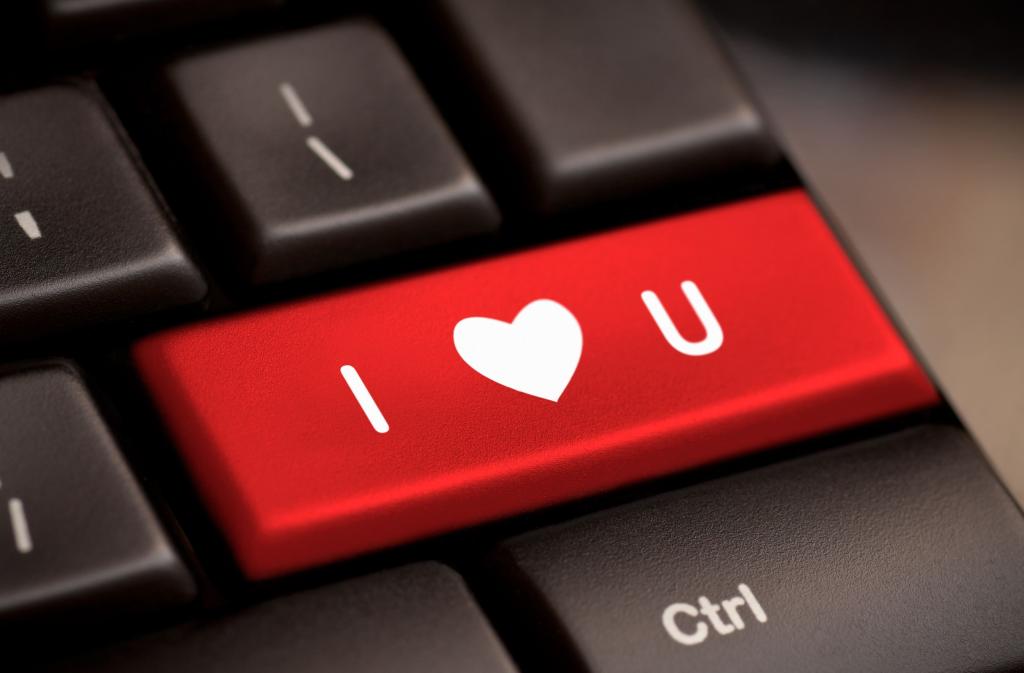 我爱你,键盘,4K