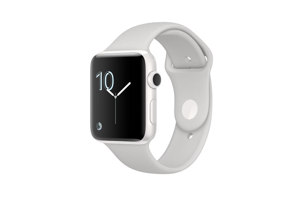 苹果手表系列2,智能手表,审查,iWatch,壁纸,苹果,显示器,银色,真正的未来派小工具（水平）