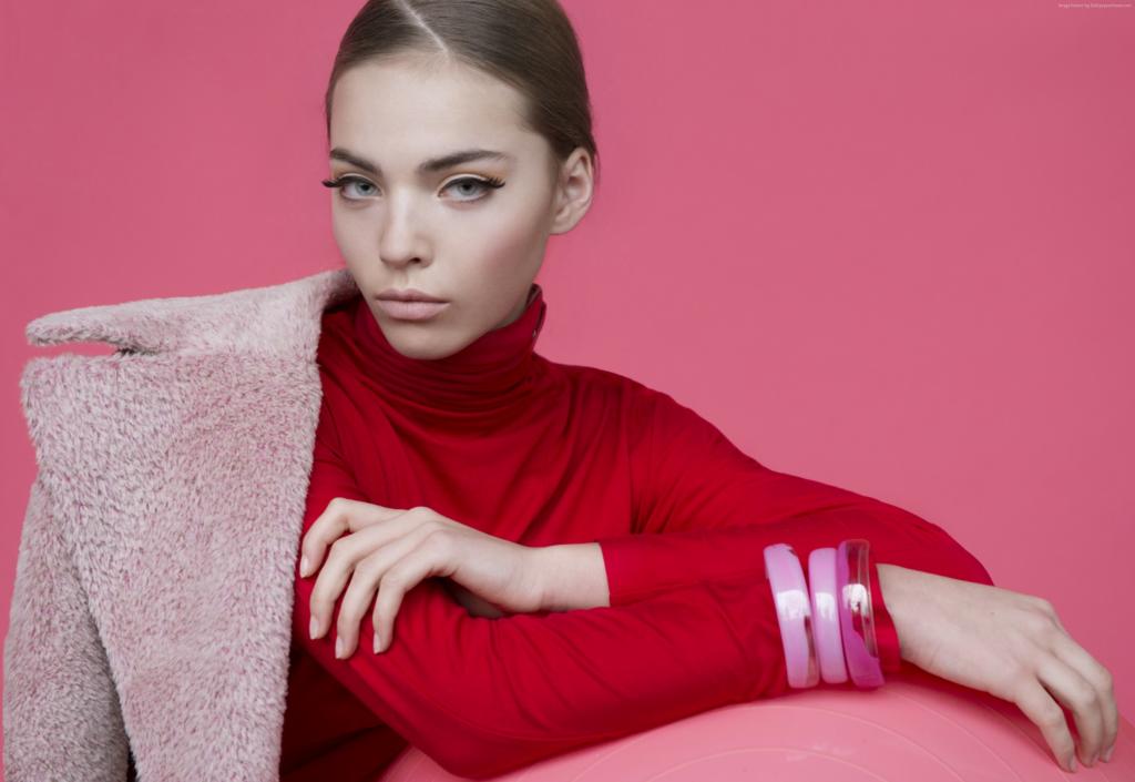 Kasia Bielska,顶级时装模特,模特,粉色（水平）