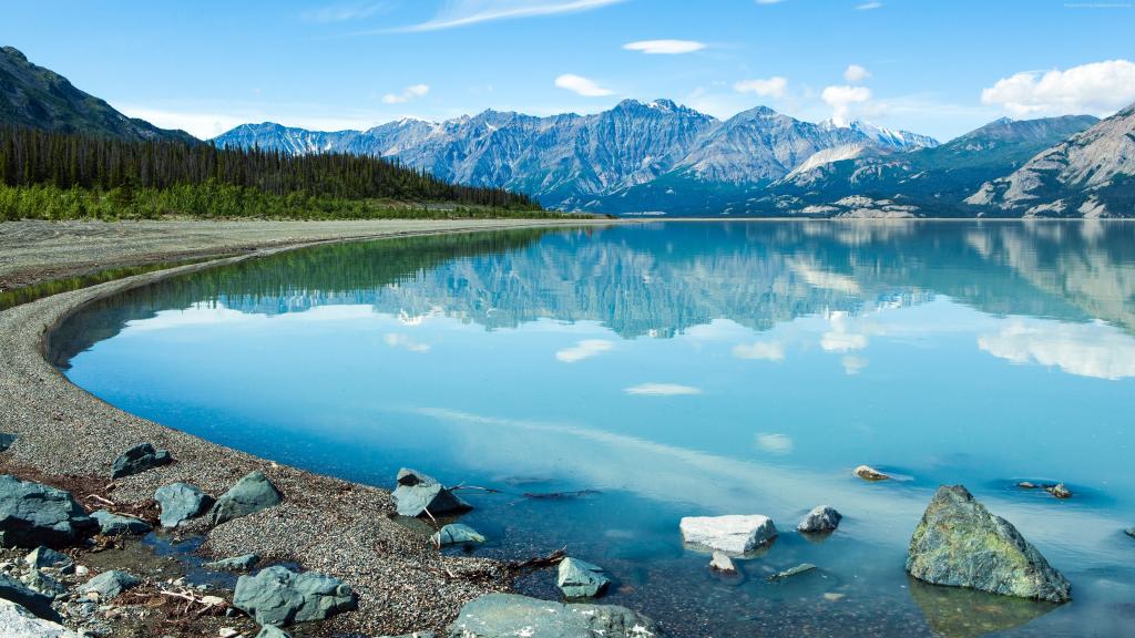 加拿大,5k,4k壁纸,Kluane湖,育空地区,景观,山（水平）
