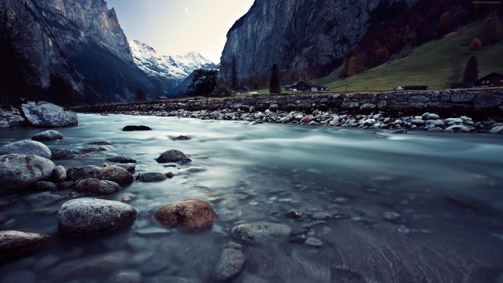 瑞士,4k,高清壁纸,河,山,岩（水平）