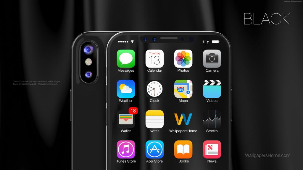 iPhone X,黑色,3D,泄漏,WWDC 2017,4k（水平）