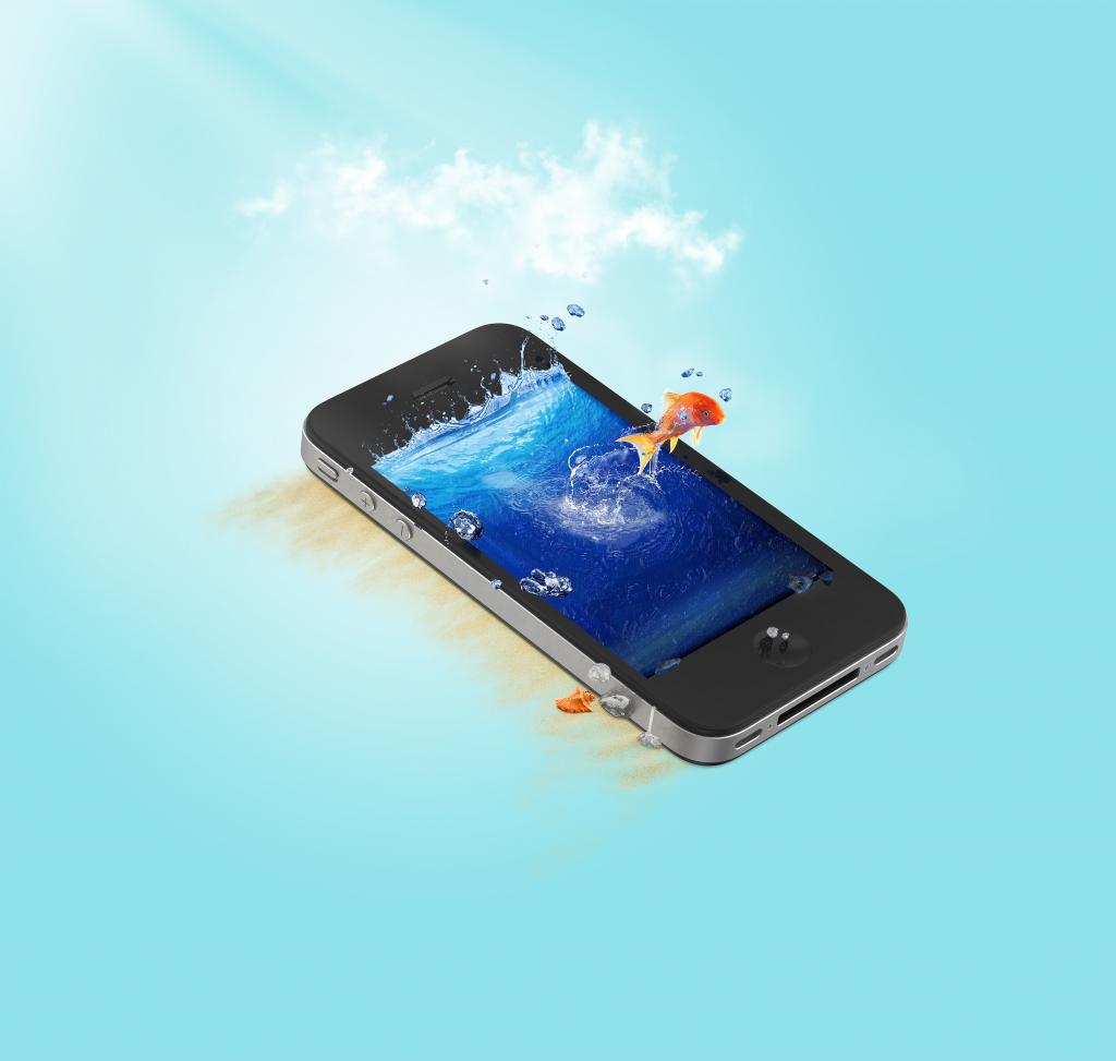 iPhone,Splash,鱼,水,CGI,HD