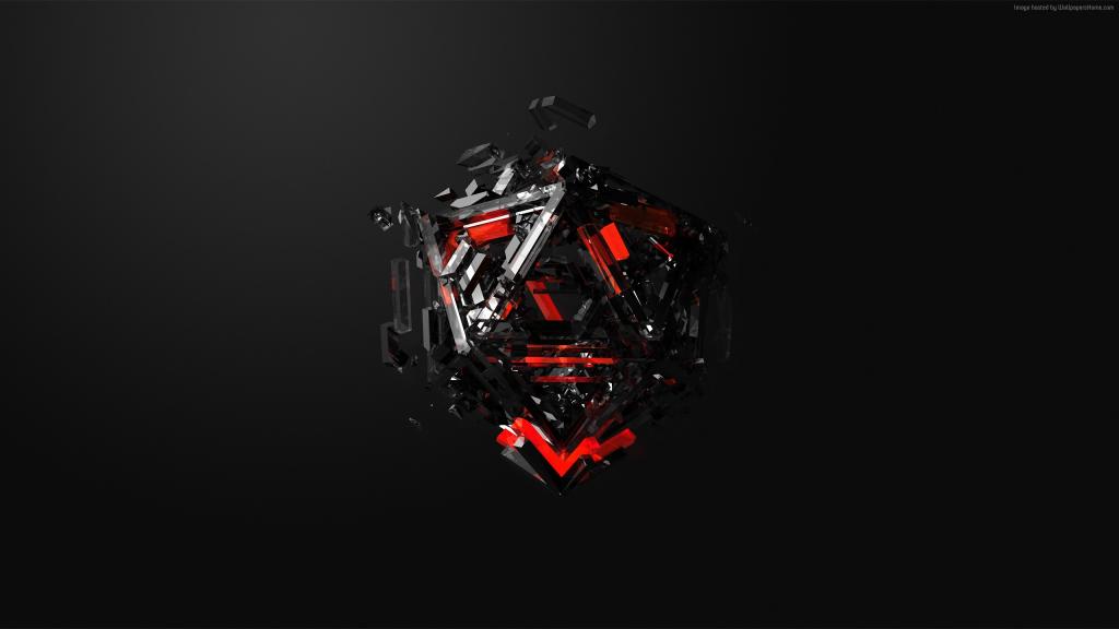 三角形,3D,红色,黑色,HD（水平）