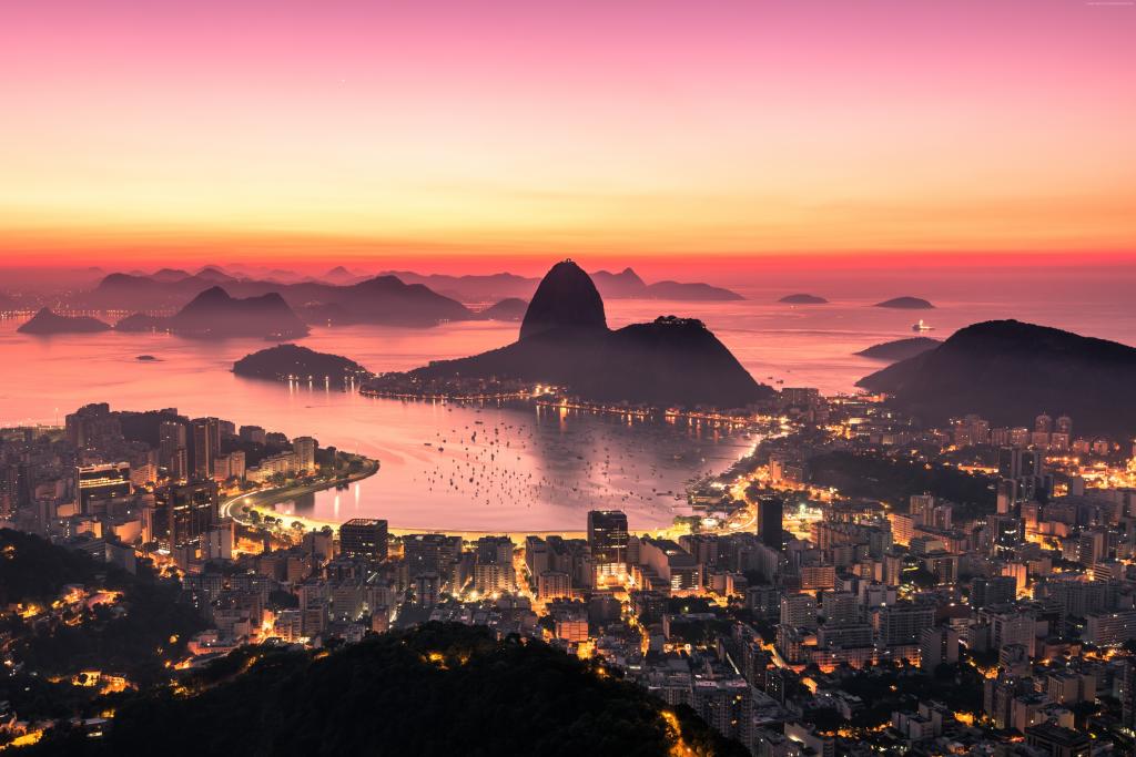 里约热内卢,日出,天空,5k（水平）