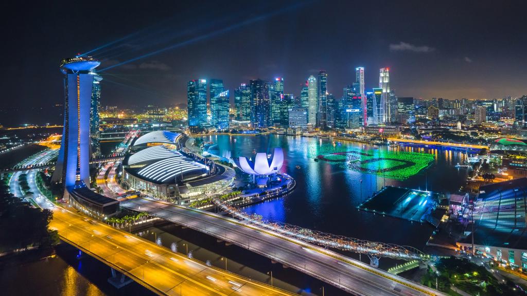 新加坡都市繁华夜景