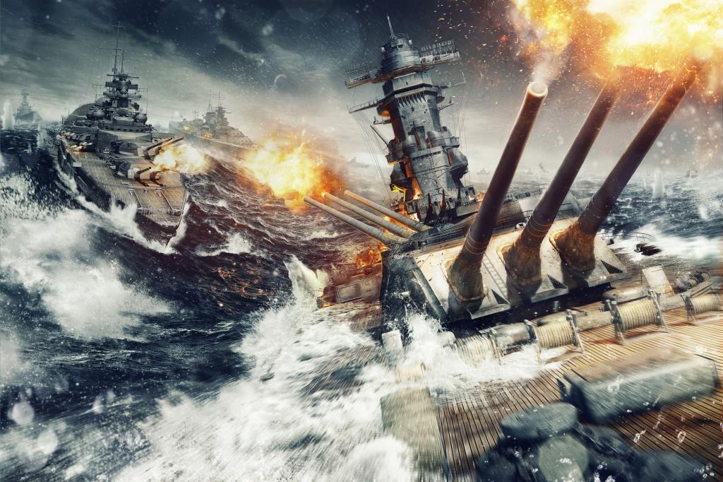 世界的战舰,游戏,MMORPG,模拟器,海,水,战斗,火,船舶,风暴,截图,4k,5k,个人电脑,2015（水平）