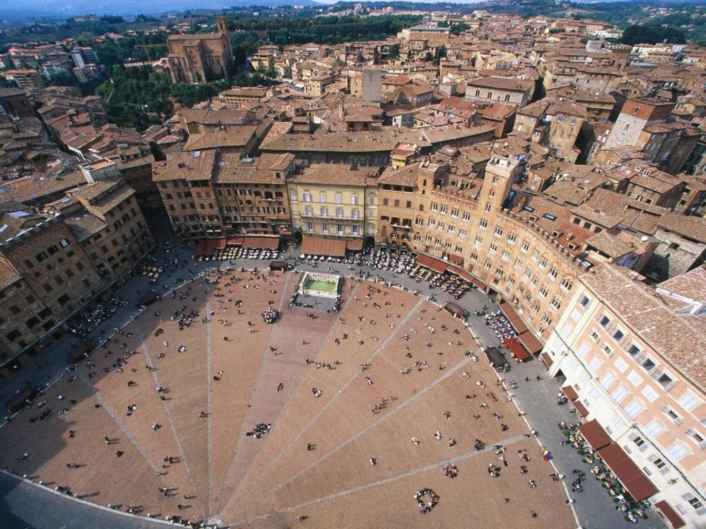 Piazza del Campo意大利鸟瞰图