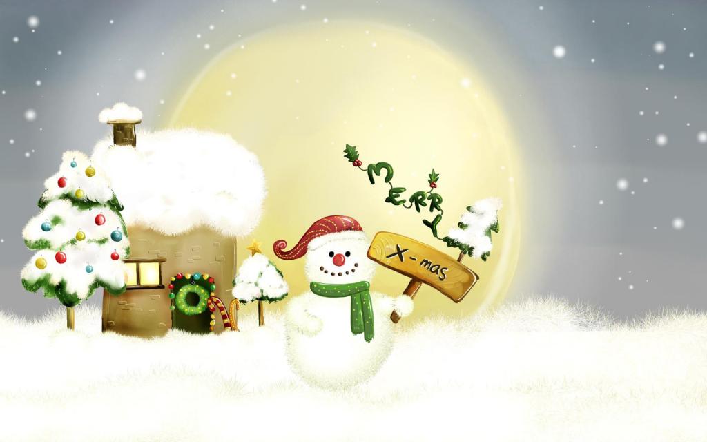 雪人快乐圣诞节