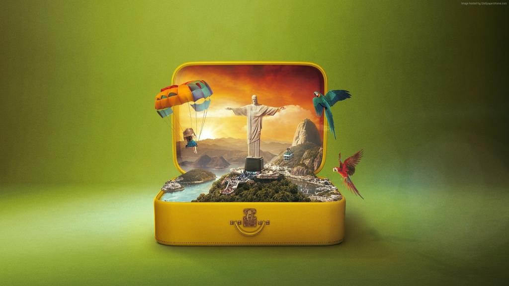 基督救世主,巴西里约热内卢,手提箱,HD（水平）