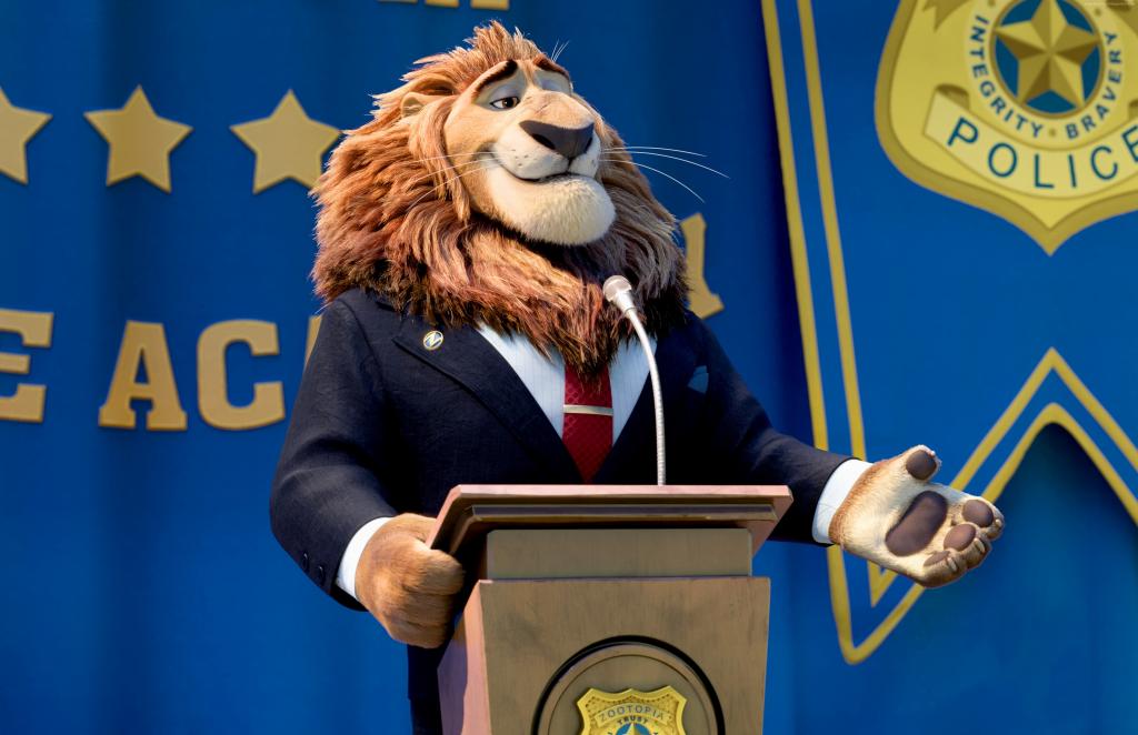 Zootopia,市长Lionheart,狮子,2016年最佳动画电影,卡通（水平）