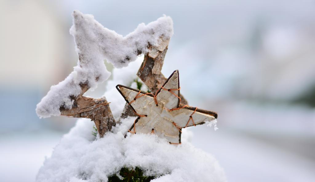 圣诞节,新年,雪,冬天,明星,5k（水平）