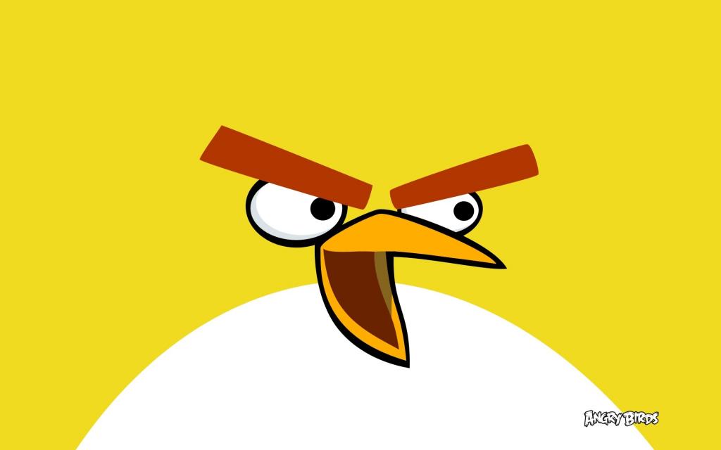 在愤怒的小鸟的黄色鸟
