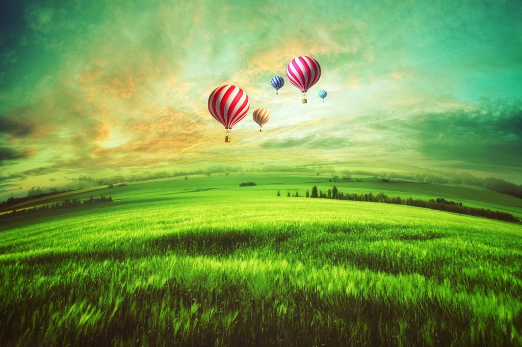 热气球,风景,景观,高清