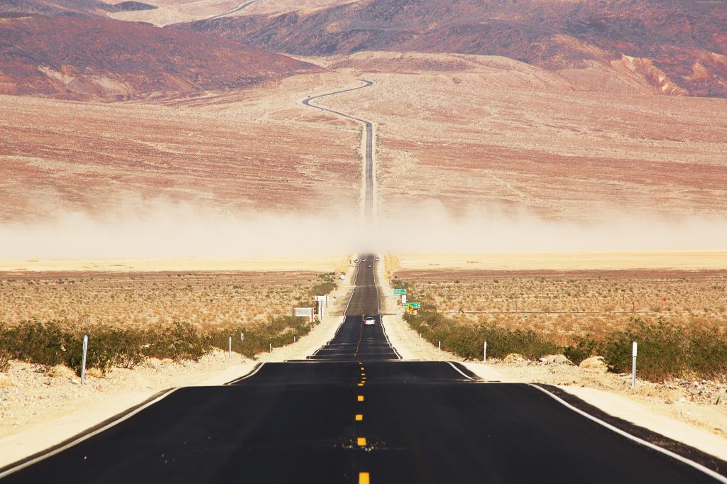 加州沙漠,4k,5k壁纸,8k,路,美国,日落（水平）