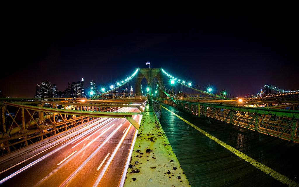 布鲁克林大桥夜
