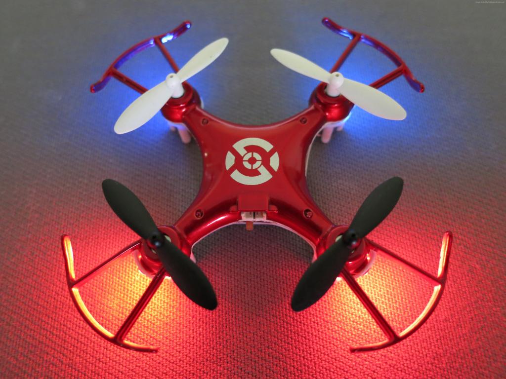 X6纳米迷你Quadcopter,红色,无人机（水平）