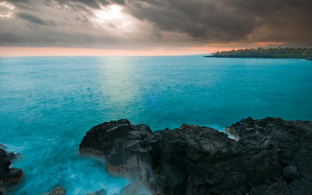 海岩石,夏威夷,度假村,高清