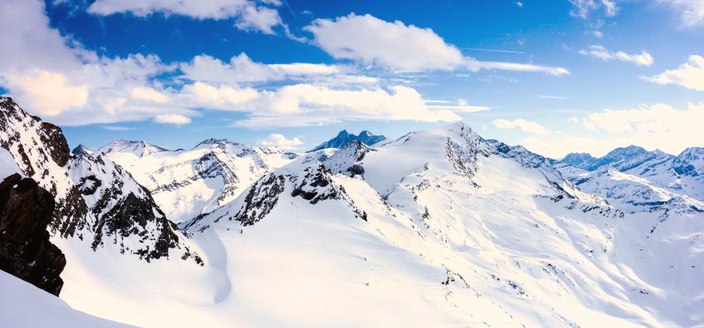 大格洛克纳山,奥地利,雪,冬天,天空,云,5k（水平）