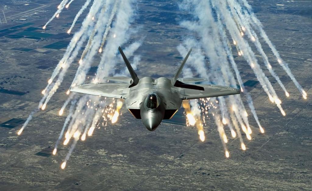 猛禽F-22,马丁射击,隐身,空中优势战斗机,美国空军（横向）