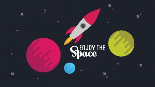 享受空间,星星,火箭,4K