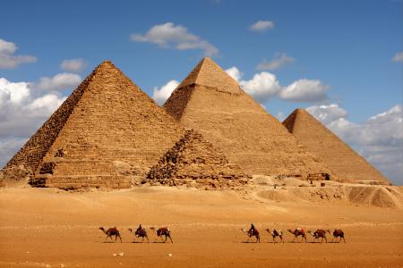 埃及,金字塔,骆驼,8K（水平）