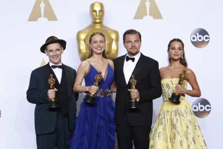 Mark Rylance,Brie Larson,Leonardo DiCaprio,Alicia Vikander,奥斯卡2016,奥斯卡,最受欢迎明星（水平）