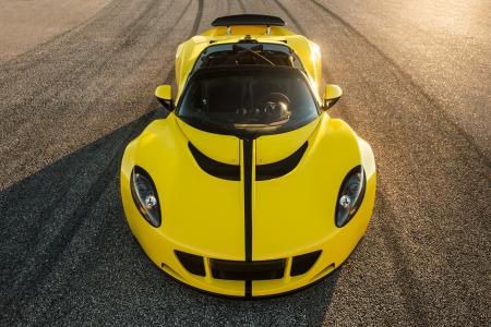 Hennessey Venom GT Spyder,黄色,跑车,赛车,SEMA 2015（水平）