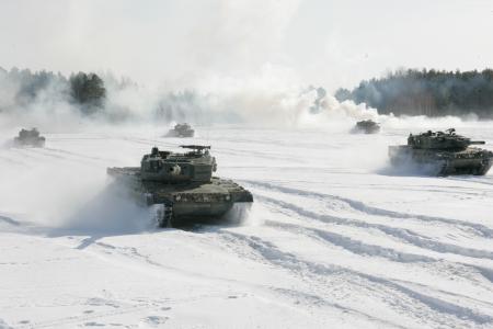 豹2A4,德军,坦克,雪（水平）