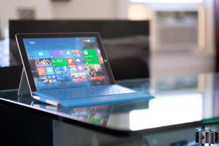 微软Surface Pro 3,平板电脑,Gen 3,laplet,Intel,表格,蓝色,界面,评论（水平）
