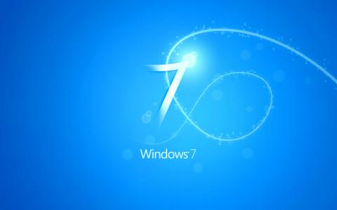 蓝色的Windows 7