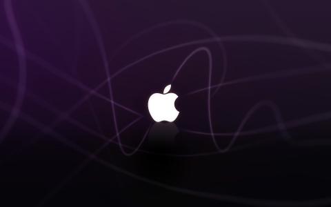 苹果商标紫色波浪