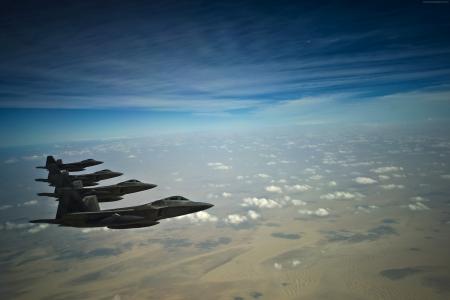 F-35,洛克希德,F-35A,闪电II,喷气式飞机,军用飞机,天空,云彩,美国空军（横向）