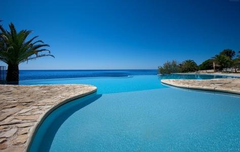 Hotel Costa dei Fiori,5k,4k壁纸,撒丁岛,意大利,无边泳池,游泳池,旅游,旅游（水平）