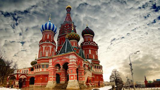 圣巴索大教堂,莫斯科,俄罗斯,红场（水平）