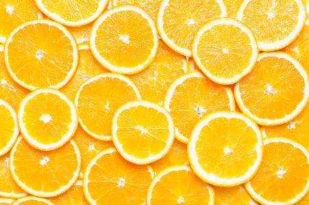 橙色水果,橙片,高清