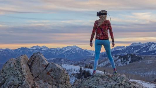 Oculus Rift,VR耳机,评论,虚拟现实,女孩,裂谷,山,自然（水平）