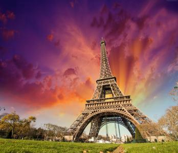 艾菲尔铁塔,法国巴黎,旅游,旅游（横向）