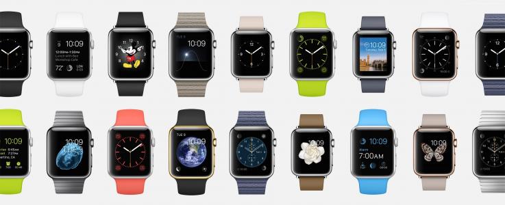 苹果手表,壁纸,5k,4k,审查,iWatch,苹果,界面,显示,银色,真正的未来派小工具（水平）