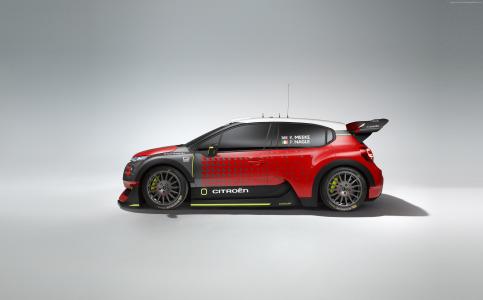 雪铁龙C3 WRC,巴黎车展2016,红色,拉力赛（水平）