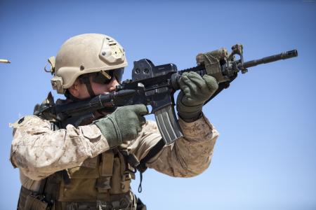 AR-15,M-16,红色视线,美国陆军,海军陆战队（水平）