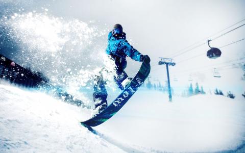 滑雪,自由式,滑雪,高清