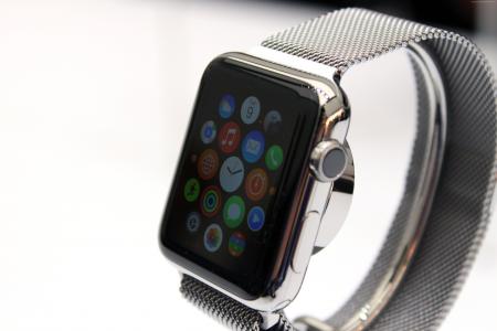苹果手表,审查,接口,iWatch,壁纸,苹果,显示,银色,真正的未来派小工具（水平）