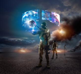 士兵,虚拟现实,虚拟技术,未来,4K